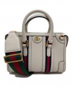 GUCCIグッチ）の古着「2WAYバッグ」｜ホワイト×ネイビー