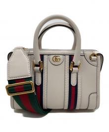 GUCCI（グッチ）の古着「2WAYバッグ」｜ホワイト×ネイビー