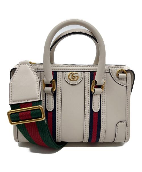 GUCCI（グッチ）GUCCI (グッチ) 2WAYバッグ ホワイト×ネイビーの古着・服飾アイテム