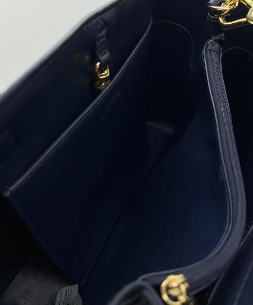LAUREN RALPH LAUREN（ローレンラルフローレン）LAUREN RALPH LAUREN (ローレンラルフローレン) 2WAYバッグ ネイビー×ホワイト×グリーンの古着・服飾アイテム
