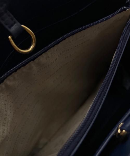 LAUREN RALPH LAUREN（ローレンラルフローレン）LAUREN RALPH LAUREN (ローレンラルフローレン) 2WAYバッグ ネイビー×ホワイト×グリーンの古着・服飾アイテム