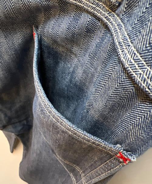 IRON HEART（アイアンハート）IRON HEART (アイアンハート) ダブルニーデニムパンツ インディゴ サイズ:34の古着・服飾アイテム
