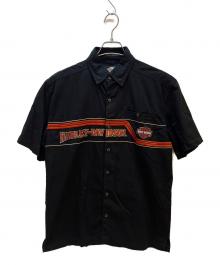 HARLEY-DAVIDSON（ハーレーダビッドソン）の古着「半袖シャツ」｜オレンジ×ブラック