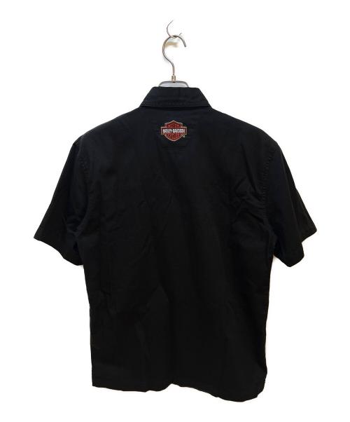 HARLEY-DAVIDSON（ハーレーダビッドソン）HARLEY-DAVIDSON (ハーレーダビッドソン) 半袖シャツ オレンジ×ブラック サイズ:Sの古着・服飾アイテム