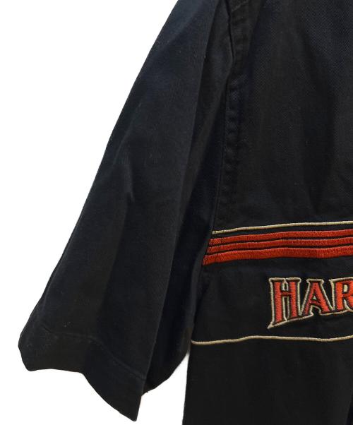 HARLEY-DAVIDSON（ハーレーダビッドソン）HARLEY-DAVIDSON (ハーレーダビッドソン) 半袖シャツ オレンジ×ブラック サイズ:Sの古着・服飾アイテム