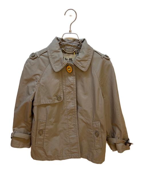 COACH（コーチ）COACH (コーチ) ショートトレンチコート グレー サイズ:Sの古着・服飾アイテム
