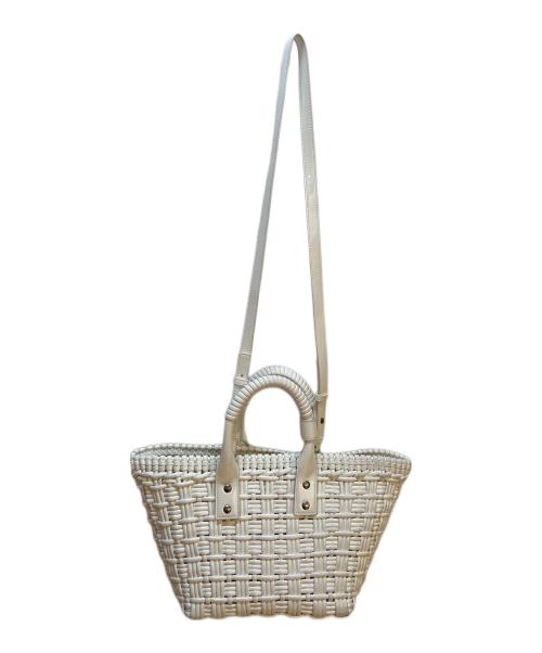 BALENCIAGA（バレンシアガ）BALENCIAGA (バレンシアガ) ビストロ XS BASKET BAG ホワイトの古着・服飾アイテム