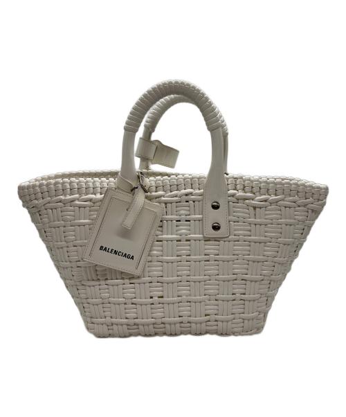 BALENCIAGA（バレンシアガ）BALENCIAGA (バレンシアガ) ビストロ XS BASKET BAG ホワイトの古着・服飾アイテム