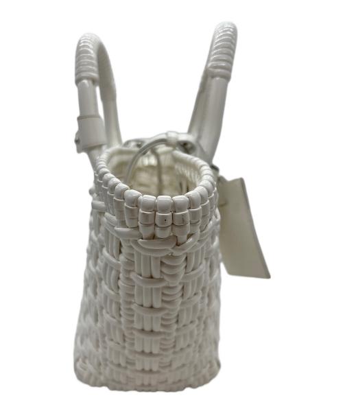 BALENCIAGA（バレンシアガ）BALENCIAGA (バレンシアガ) ビストロ XS BASKET BAG ホワイトの古着・服飾アイテム