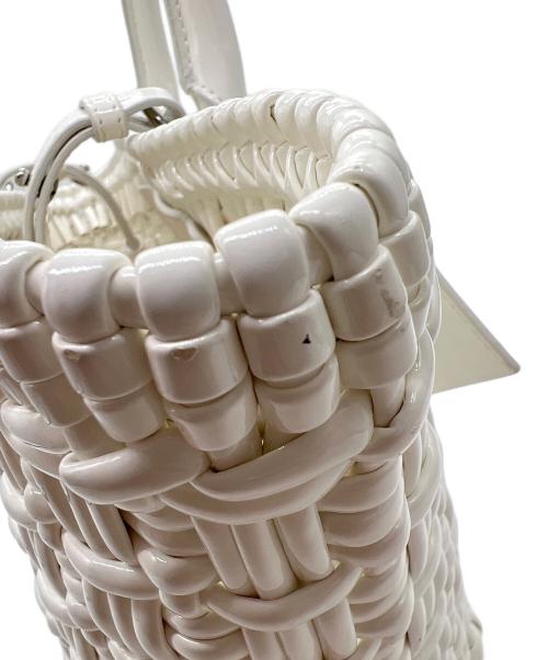 BALENCIAGA（バレンシアガ）BALENCIAGA (バレンシアガ) ビストロ XS BASKET BAG ホワイトの古着・服飾アイテム