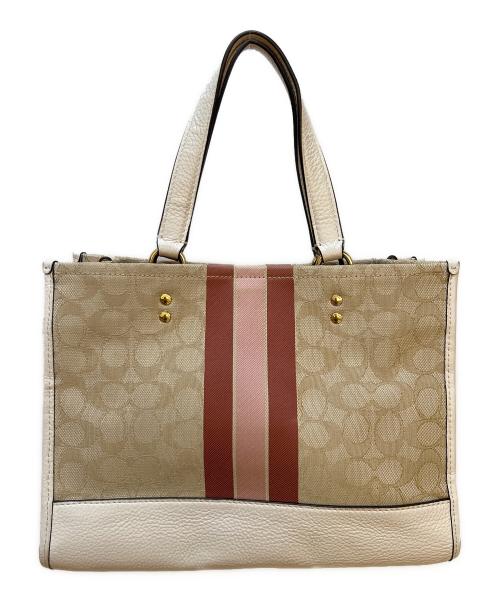 COACH（コーチ）COACH (コーチ) ハンドバッグ ベージュの古着・服飾アイテム