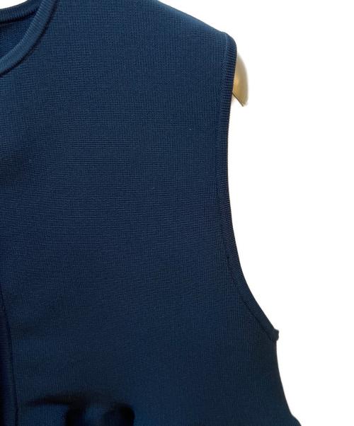 UNITED ARROWS（ユナイテッドアローズ）UNITED ARROWS (ユナイテッドアローズ) フリルニットベスト ネイビー サイズ:Freeの古着・服飾アイテム