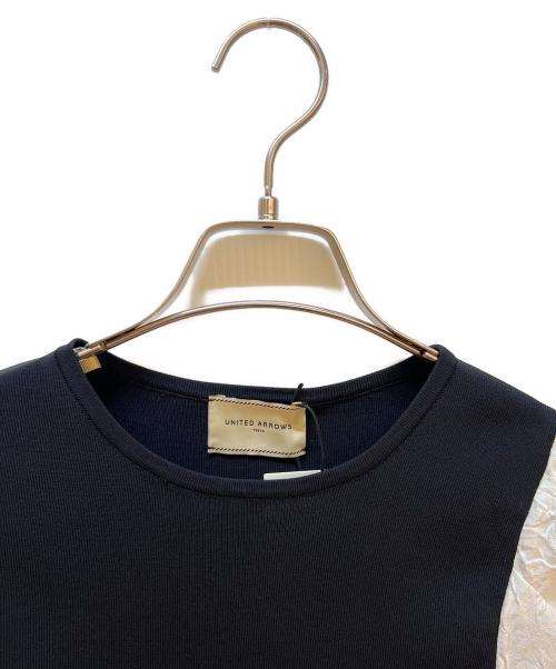 UNITED ARROWS（ユナイテッドアローズ）UNITED ARROWS (ユナイテッドアローズ) 長袖ブラウス ネイビー×ホワイト サイズ:Freeの古着・服飾アイテム