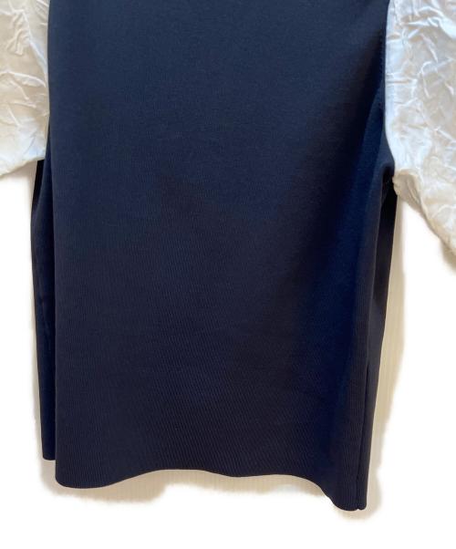 UNITED ARROWS（ユナイテッドアローズ）UNITED ARROWS (ユナイテッドアローズ) 長袖ブラウス ネイビー×ホワイト サイズ:Freeの古着・服飾アイテム