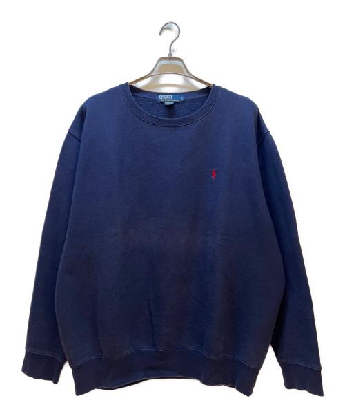 POLO RALPH LAUREN（ポロ・ラルフローレン）POLO RALPH LAUREN (ポロ・ラルフローレン) クルーネックスウェット ネイビー サイズ:Lの古着・服飾アイテム