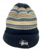 stussyステューシー）の古着「ニット帽」｜ブラック
