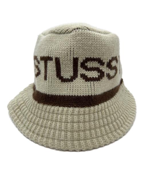 stussy（ステューシー）stussy (ステューシー) Jacquard Knit Bucket Hat ベージュの古着・服飾アイテム