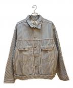 LEVI'Sリーバイス）の古着「ヒッコリーストライプデニムジャケット」｜ブルー×ホワイト