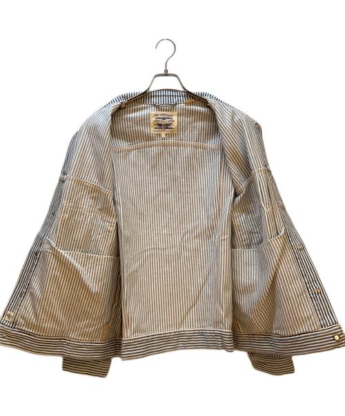 LEVI'S（リーバイス）LEVI'S (リーバイス) ヒッコリーストライプデニムジャケット ブルー×ホワイト サイズ:Lの古着・服飾アイテム