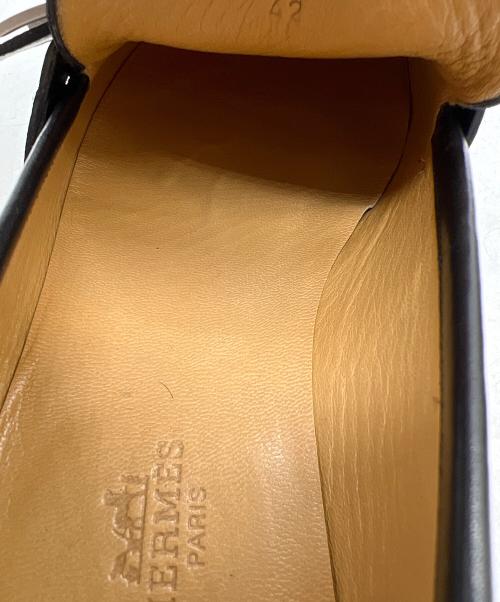 HERMES（エルメス）HERMES (エルメス) ローファー ブラック サイズ:42の古着・服飾アイテム