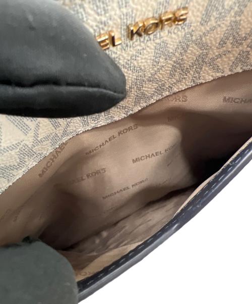 MICHAEL KORS（マイケルコース）MICHAEL KORS (マイケルコース) トートバッグ ネイビー×ホワイトの古着・服飾アイテム