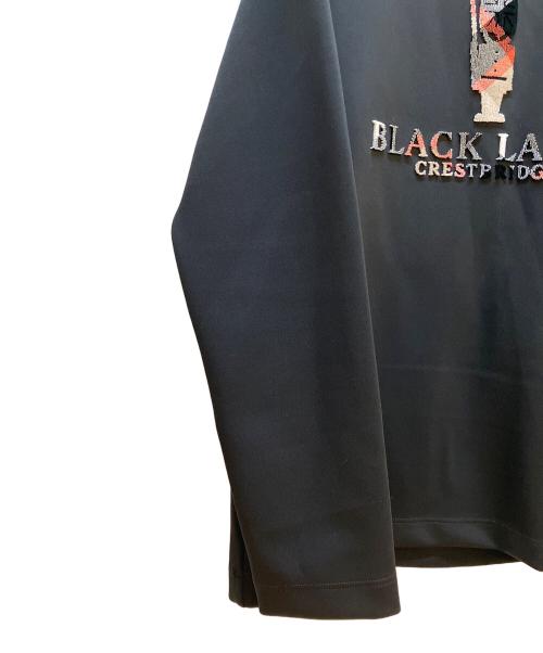BLACK LABEL CRESTBRIDGE（ブラックレーベル クレストブリッジ）BLACK LABEL CRESTBRIDGE (ブラックレーベル クレストブリッジ) クルーネックスウェット ブラック サイズ:Mの古着・服飾アイテム