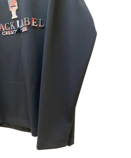 BLACK LABEL CRESTBRIDGE（ブラックレーベル クレストブリッジ）BLACK LABEL CRESTBRIDGE (ブラックレーベル クレストブリッジ) クルーネックスウェット ブラック サイズ:Mの古着・服飾アイテム
