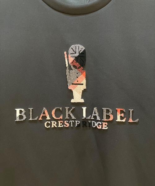 BLACK LABEL CRESTBRIDGE（ブラックレーベル クレストブリッジ）BLACK LABEL CRESTBRIDGE (ブラックレーベル クレストブリッジ) クルーネックスウェット ブラック サイズ:Mの古着・服飾アイテム