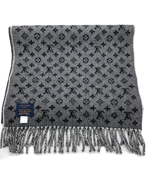 LOUIS VUITTON（ルイ ヴィトン）LOUIS VUITTON (ルイ ヴィトン) エシャルプ・デニムエンベリッシュド グレーの古着・服飾アイテム