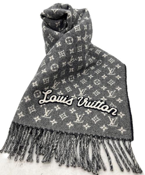 LOUIS VUITTON（ルイ ヴィトン）LOUIS VUITTON (ルイ ヴィトン) エシャルプ・デニムエンベリッシュド グレーの古着・服飾アイテム