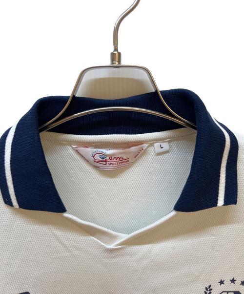 GEM SPORTWEAR（ジェム スポーツウェアー）GEM SPORTWEAR (ジェム スポーツウェアー) ゲームシャツ ホワイト サイズ:Lの古着・服飾アイテム