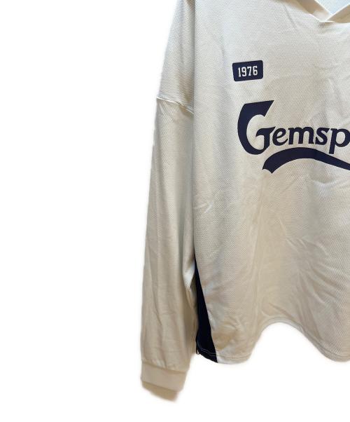 GEM SPORTWEAR（ジェム スポーツウェアー）GEM SPORTWEAR (ジェム スポーツウェアー) ゲームシャツ ホワイト サイズ:Lの古着・服飾アイテム