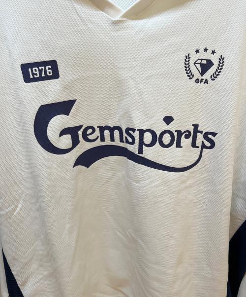 GEM SPORTWEAR（ジェム スポーツウェアー）GEM SPORTWEAR (ジェム スポーツウェアー) ゲームシャツ ホワイト サイズ:Lの古着・服飾アイテム