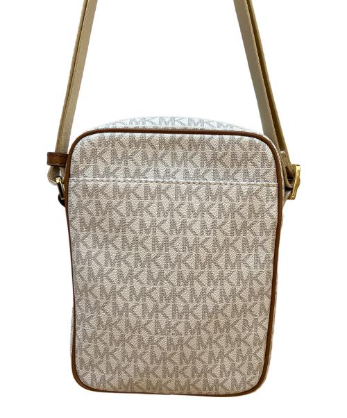 MICHAEL KORS（マイケルコース）MICHAEL KORS (マイケルコース) ショルダーバッグ ホワイト×ブラウンの古着・服飾アイテム