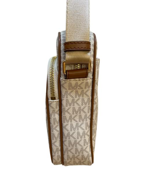 MICHAEL KORS（マイケルコース）MICHAEL KORS (マイケルコース) ショルダーバッグ ホワイト×ブラウンの古着・服飾アイテム