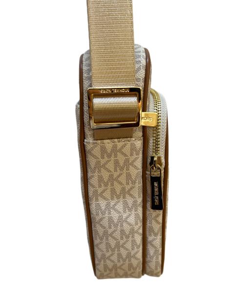 MICHAEL KORS（マイケルコース）MICHAEL KORS (マイケルコース) ショルダーバッグ ホワイト×ブラウンの古着・服飾アイテム