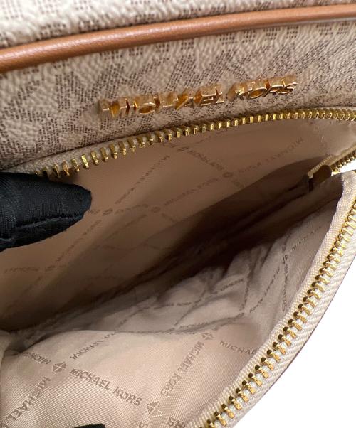 MICHAEL KORS（マイケルコース）MICHAEL KORS (マイケルコース) ショルダーバッグ ホワイト×ブラウンの古着・服飾アイテム