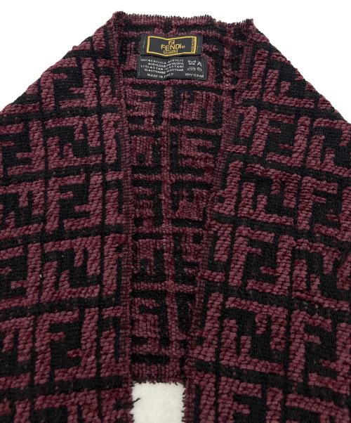 FENDI（フェンディ）FENDI (フェンディ) モールヤーンマフラー パープル×ブラックの古着・服飾アイテム