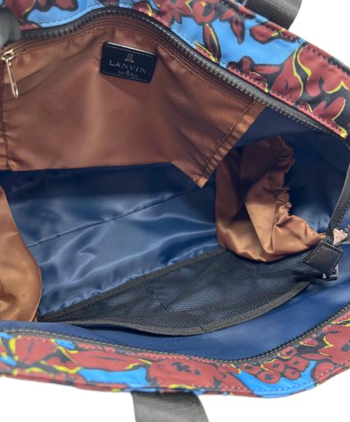 LANVIN en Bleu（ランバンオンブルー）LANVIN en Bleu (ランバンオンブルー) 2WAYバッグ ブルー×ブラウンの古着・服飾アイテム