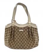 GUCCIグッチ）の古着「トートバッグ」｜ベージュ×ホワイト