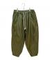 WANTHEM（ワンセム）の古着「LOOSE SHIFT PLEATED PANT」｜グリーン
