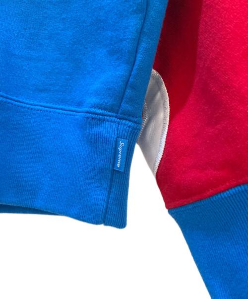 SUPREME（シュプリーム）SUPREME (シュプリーム) プルオーバーパーカー レッド×ブルー サイズ:Mの古着・服飾アイテム
