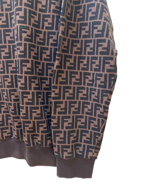 FENDI（フェンディ）FENDI (フェンディ) プルオーバーパーカー イエロー×ブラウン サイズ:Lの古着・服飾アイテム