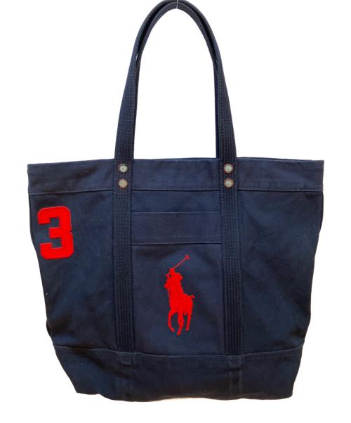 POLO RALPH LAUREN（ポロ・ラルフローレン）POLO RALPH LAUREN (ポロ・ラルフローレン) トートバッグ ネイビーの古着・服飾アイテム
