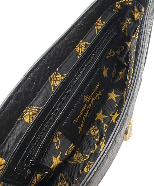 Vivienne Westwood（ヴィヴィアンウエストウッド）Vivienne Westwood (ヴィヴィアンウエストウッド) ショルダーバッグ ゴールド×ブラックの古着・服飾アイテム