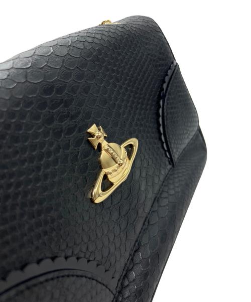 Vivienne Westwood（ヴィヴィアンウエストウッド）Vivienne Westwood (ヴィヴィアンウエストウッド) ショルダーバッグ ゴールド×ブラックの古着・服飾アイテム