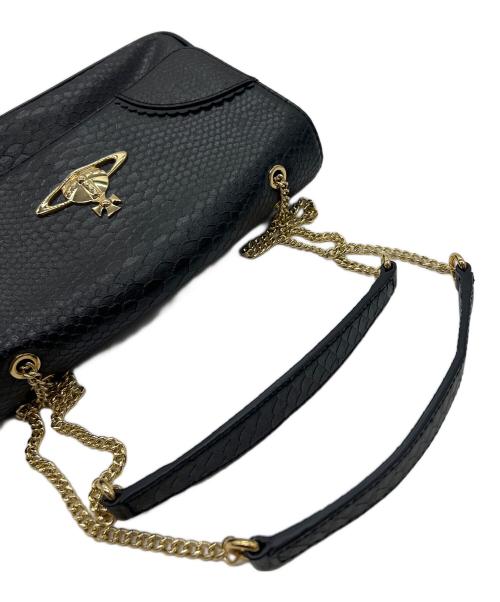 Vivienne Westwood（ヴィヴィアンウエストウッド）Vivienne Westwood (ヴィヴィアンウエストウッド) ショルダーバッグ ゴールド×ブラックの古着・服飾アイテム