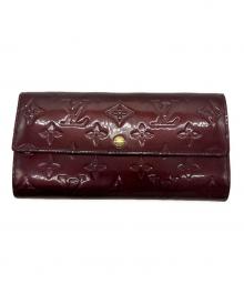 LOUIS VUITTON（ルイ ヴィトン）の古着「長財布/ヴェルニ• ポルトフォイユ・サラ」｜アマラント