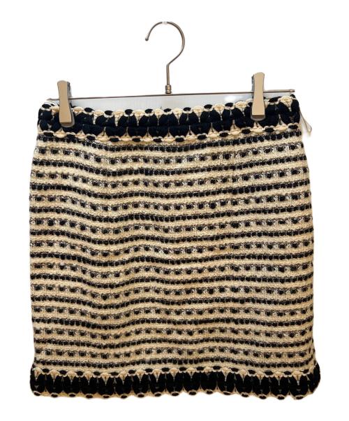 CHANEL BOUTIQUE（シャネル ブティック）CHANEL BOUTIQUE (シャネル ブティック) ツイードスカート ブラック×ホワイト サイズ:SIZE42の古着・服飾アイテム