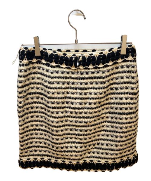 CHANEL BOUTIQUE（シャネル ブティック）CHANEL BOUTIQUE (シャネル ブティック) ツイードスカート ブラック×ホワイト サイズ:SIZE42の古着・服飾アイテム